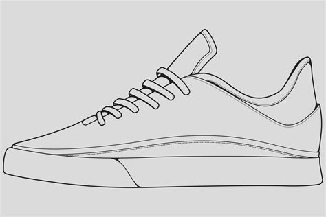 outline of sneakers|shoe outline printable.